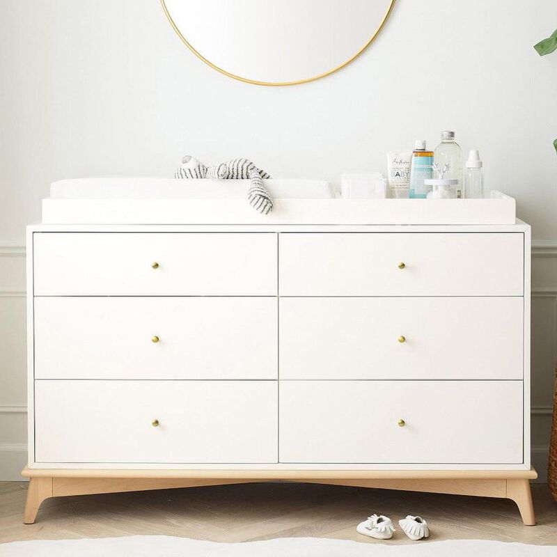 Pottery Barn Kids Sydney Topper - Extra Wide 2 Tone Simply White image number 1